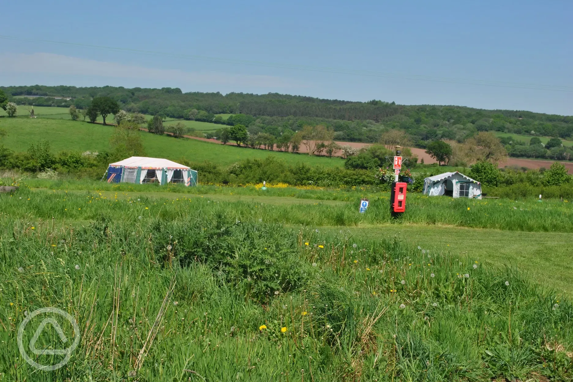 Fully serviced grass pitches