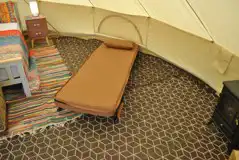 Bell tent fold out single bed 