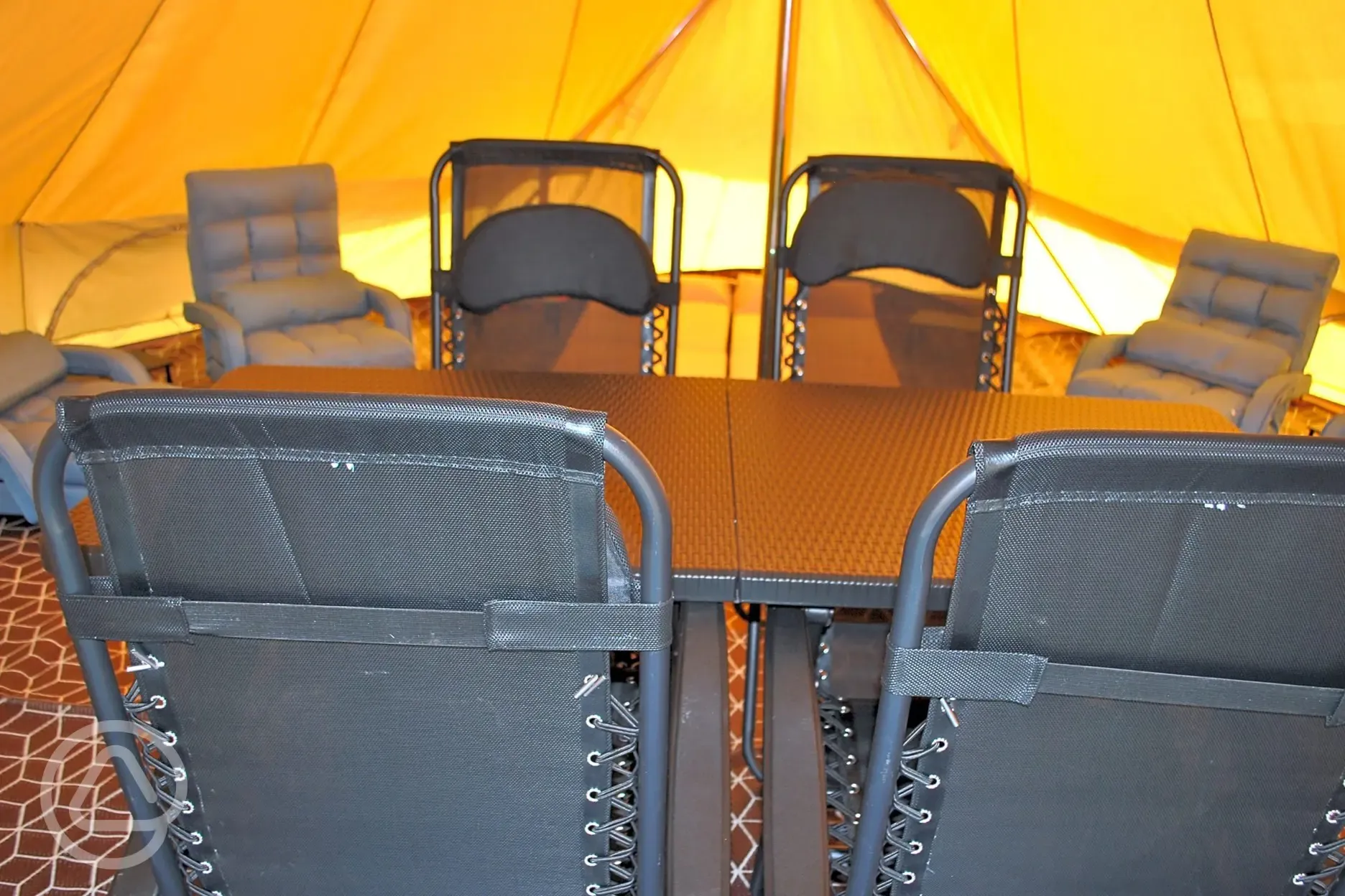Bell tent seating