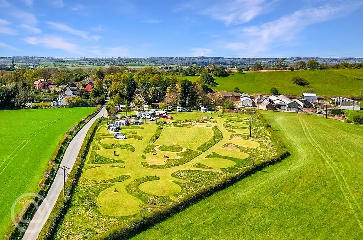 Aerial of the campsite