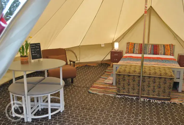 Bell tent interior