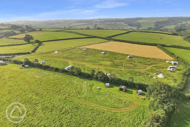 Aerial of the campsite