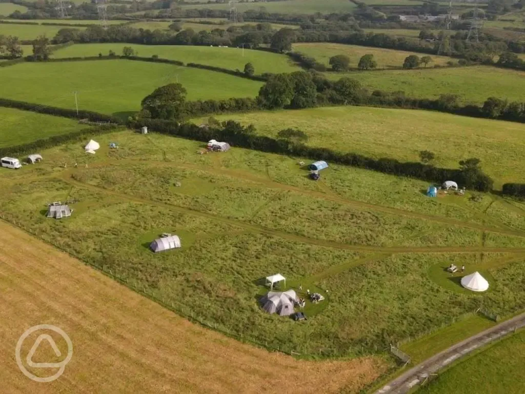 Aerial of the campsite