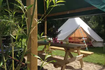 Bell tents at The Blackberries Camping Park