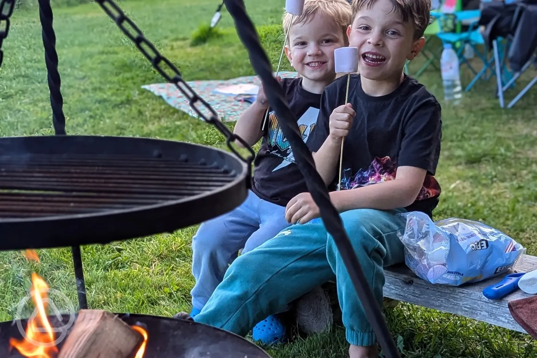 Fire pit and marshmallows 