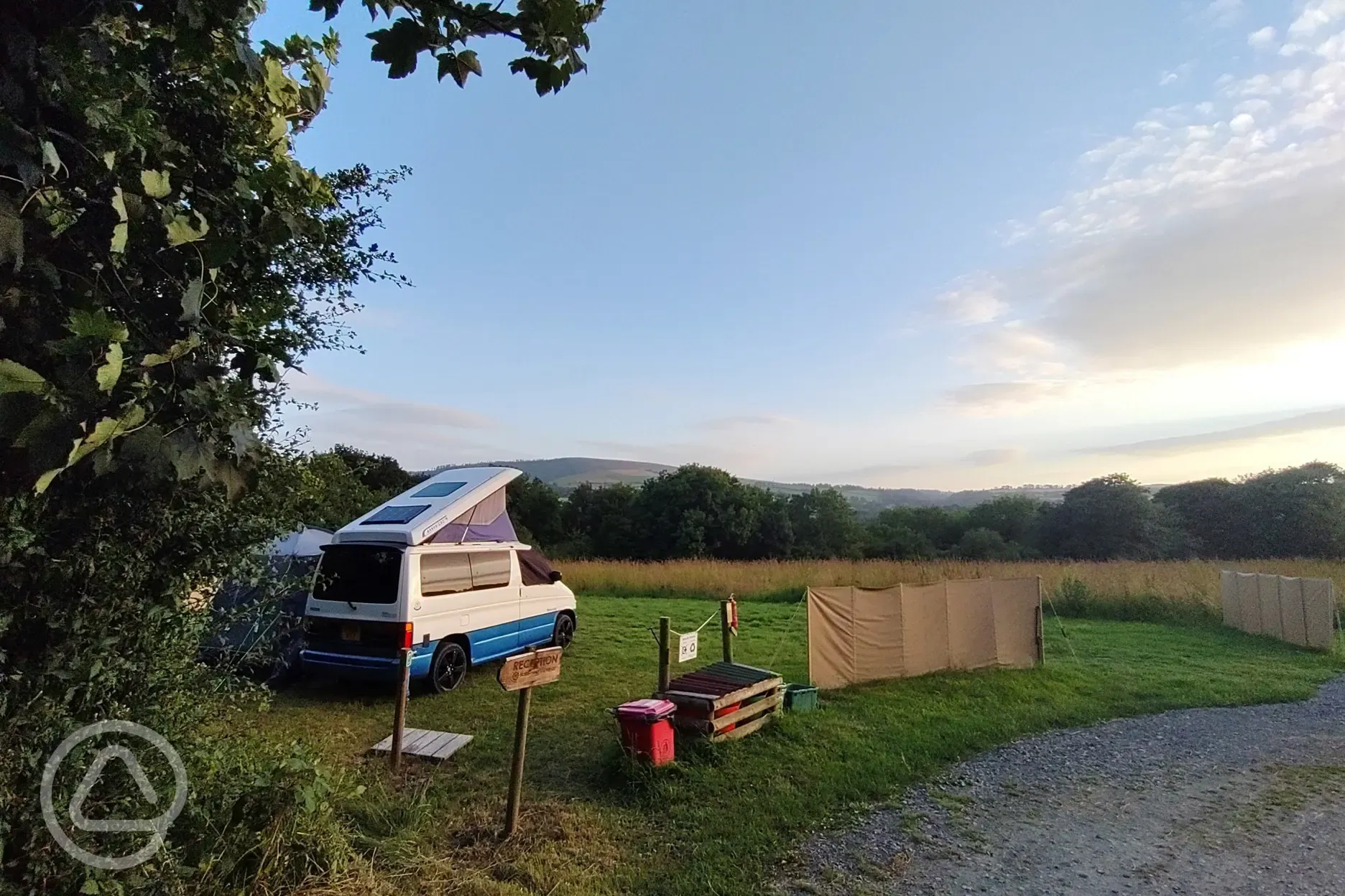 Non electric meadow camping pitches