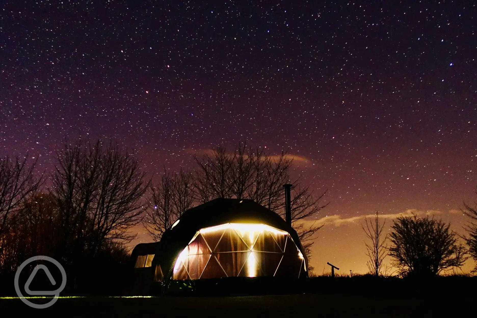 Stargazing in our glamping Nature Domes