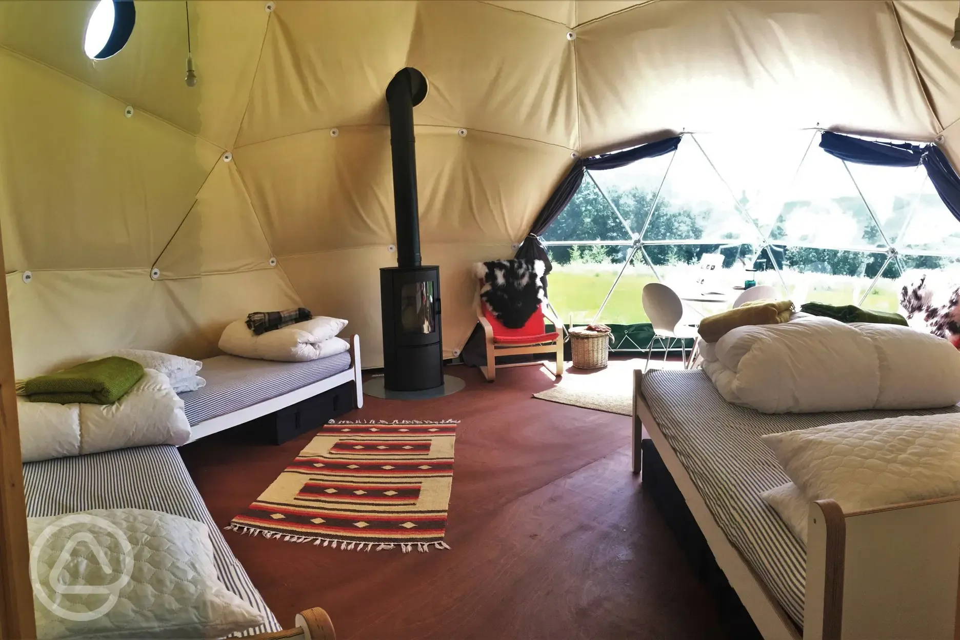 Glamping nature doimes with woodburners! 