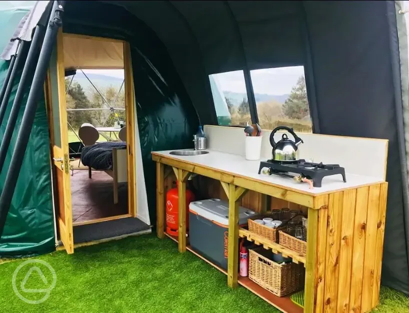 Nature dome kitchen