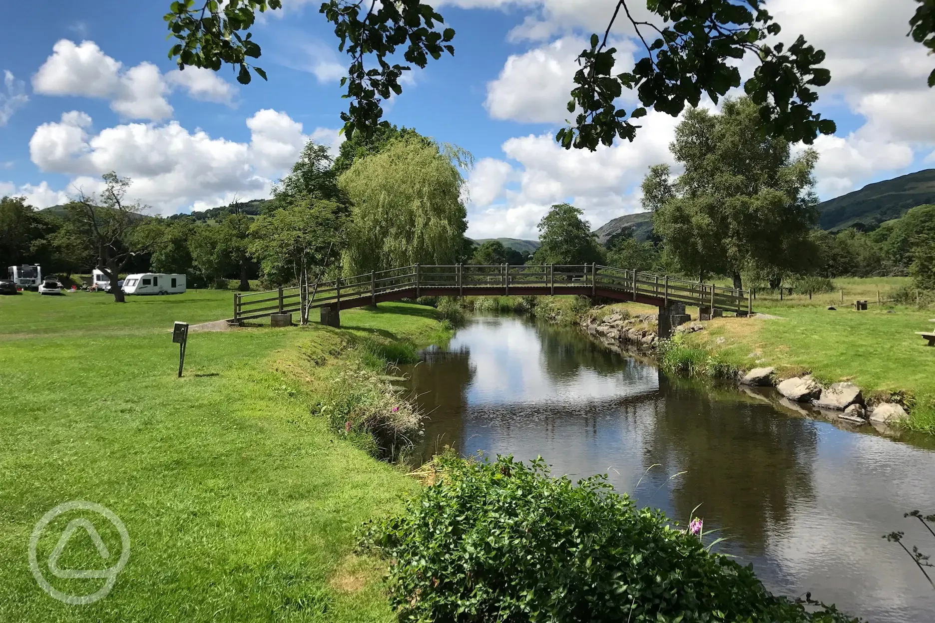 River Tanat running through the site