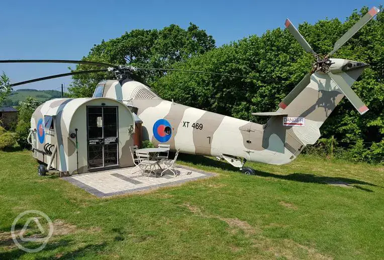 Helicopter camping