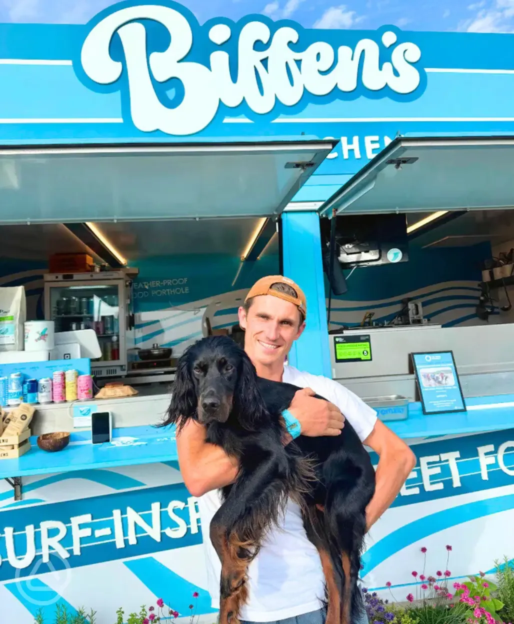 Biffen's kitchen food truck at Ocean Pitch Campsite