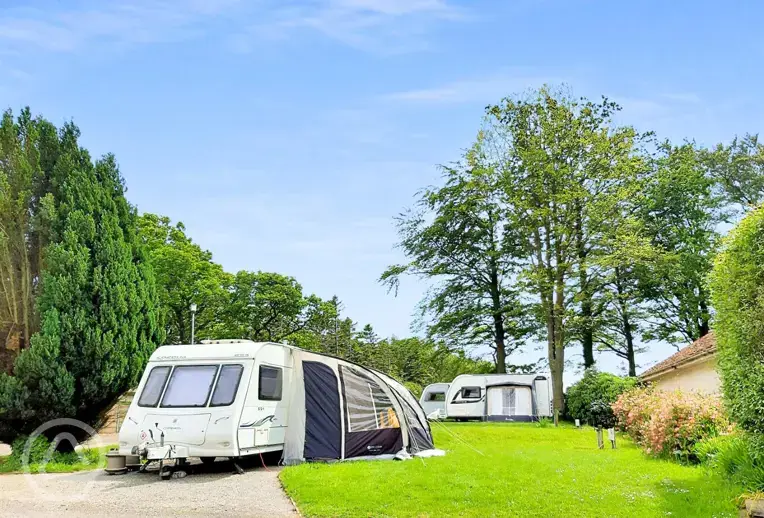 Fully serviced hardstanding pitches with 16 amp hook up