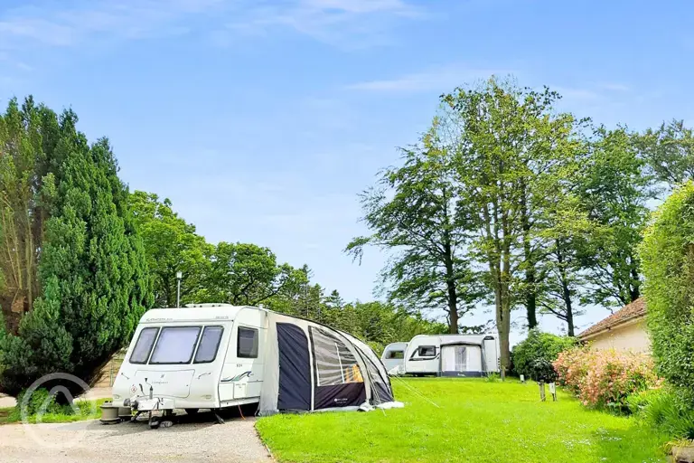 Fully serviced hardstanding pitches with 16 amp hook up