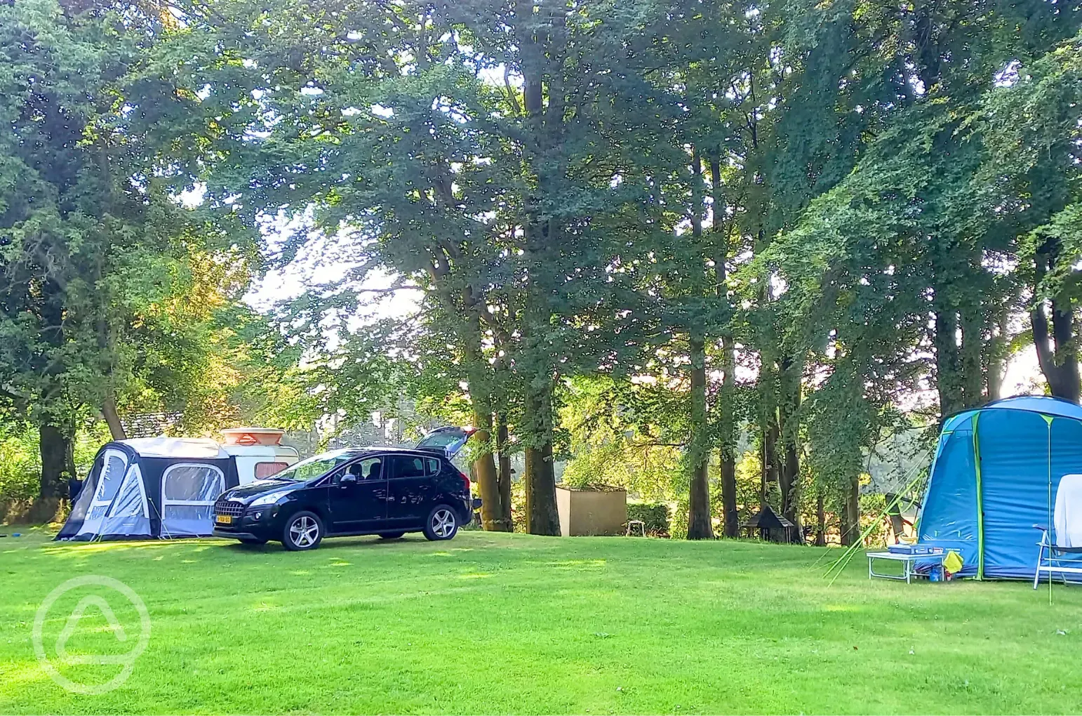 Fully serviced grass pitches with 16 amp hook up