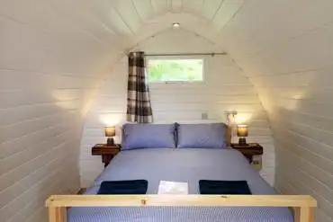 Double bed glamping pod