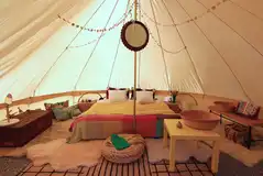Bell tent interior Bell tent interior