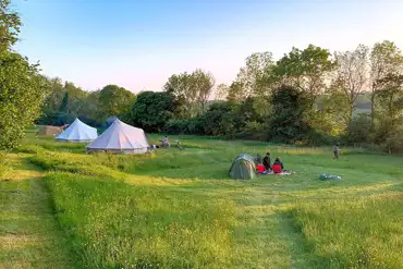 Bell tents and non electric grass pitches