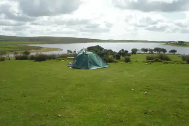 Tent camping at Colliford Lake Park Campsite