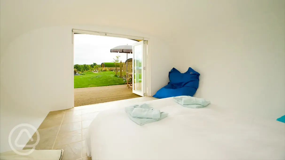 Glamping pod interior