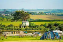 Grass pitches with countryside views Grass pitches with countryside views