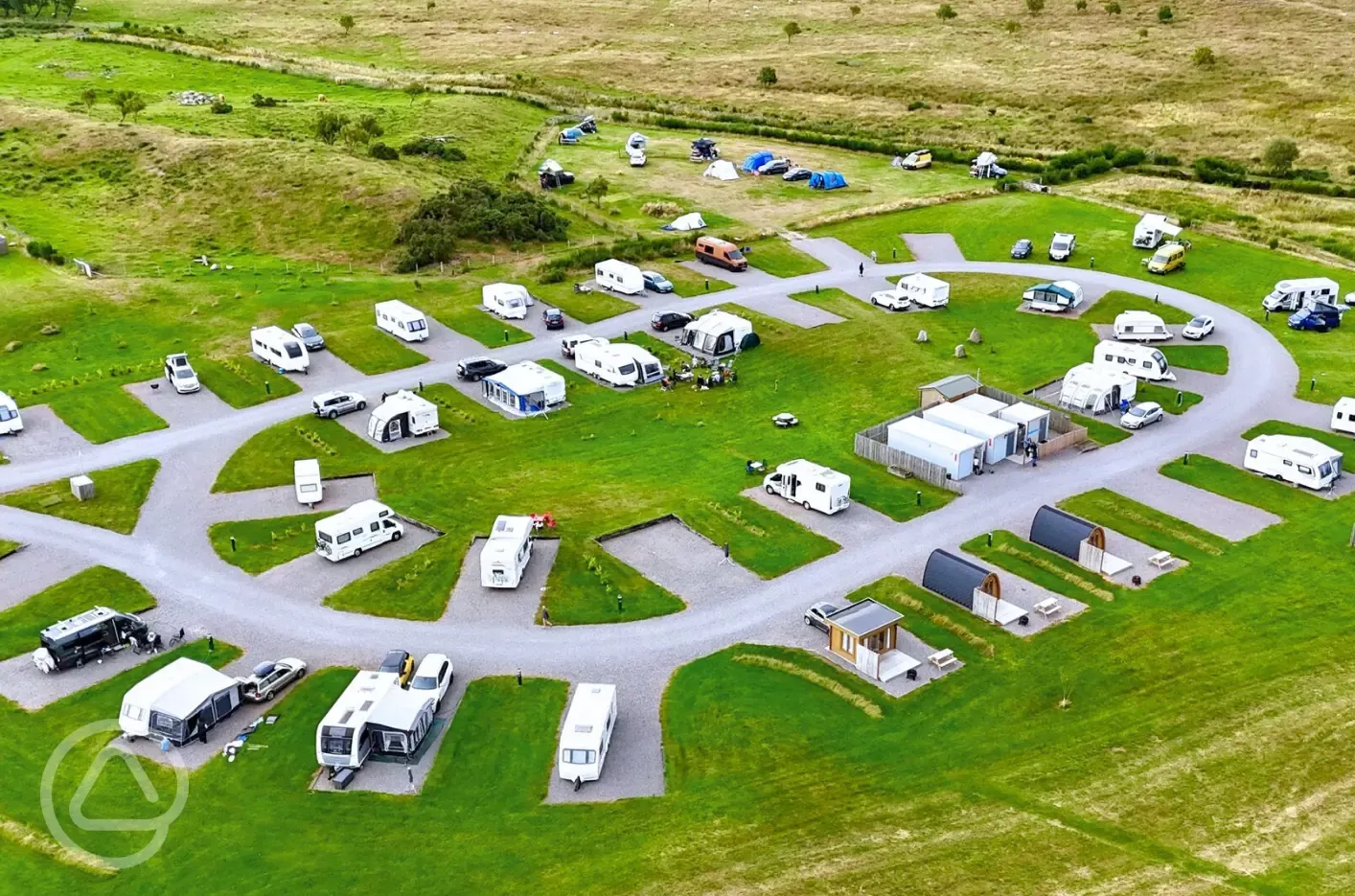 Aerial of the campsite