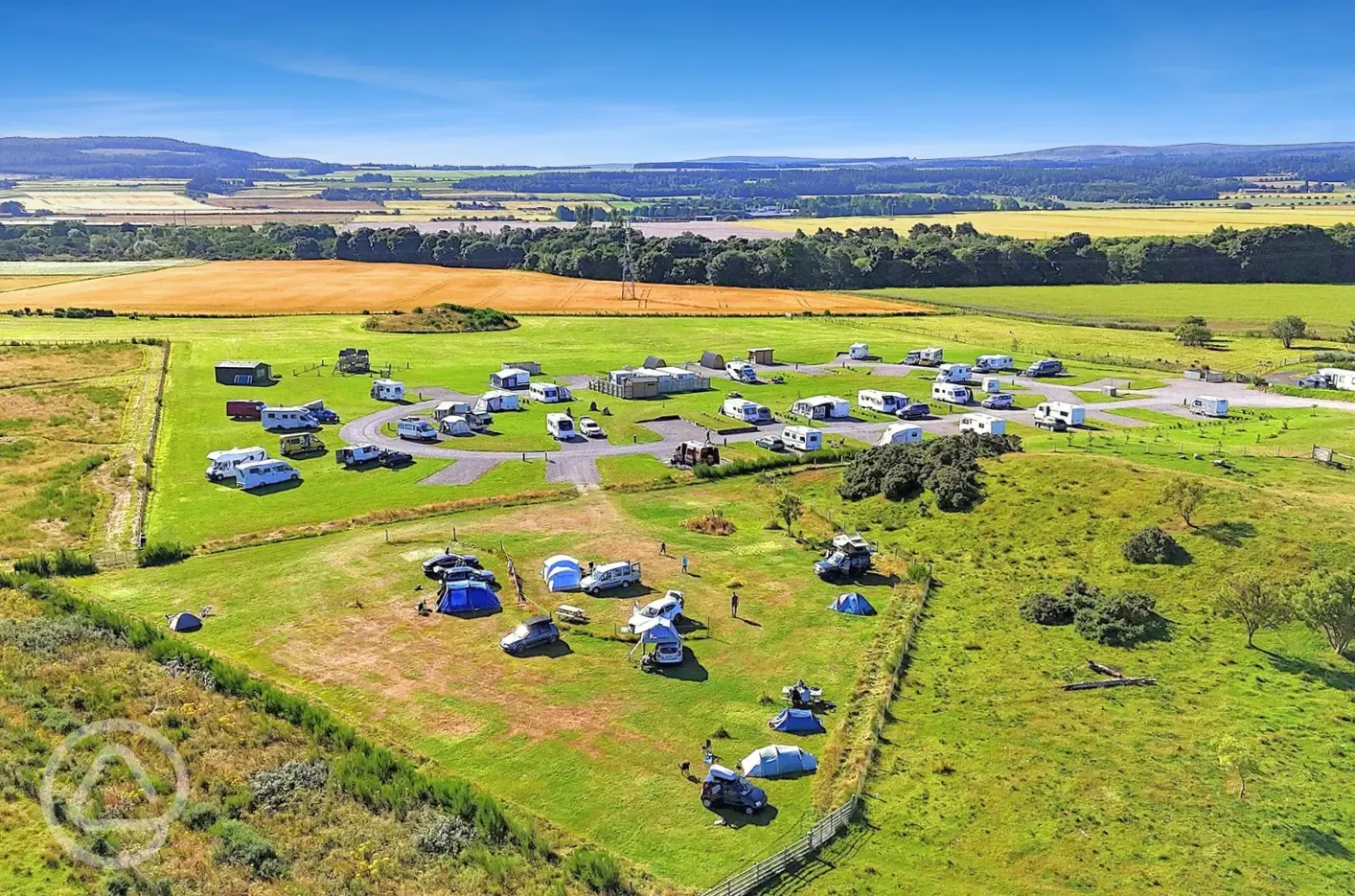 Aerial of the campsite