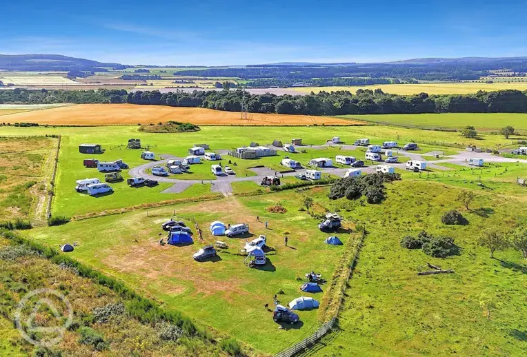 Aerial of the campsite