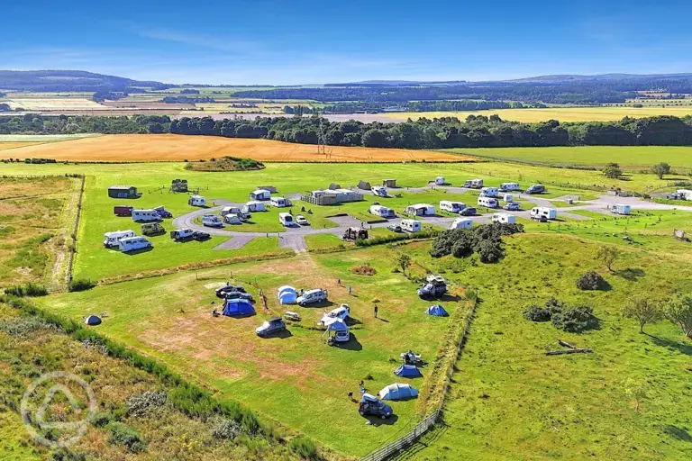 Aerial of the campsite