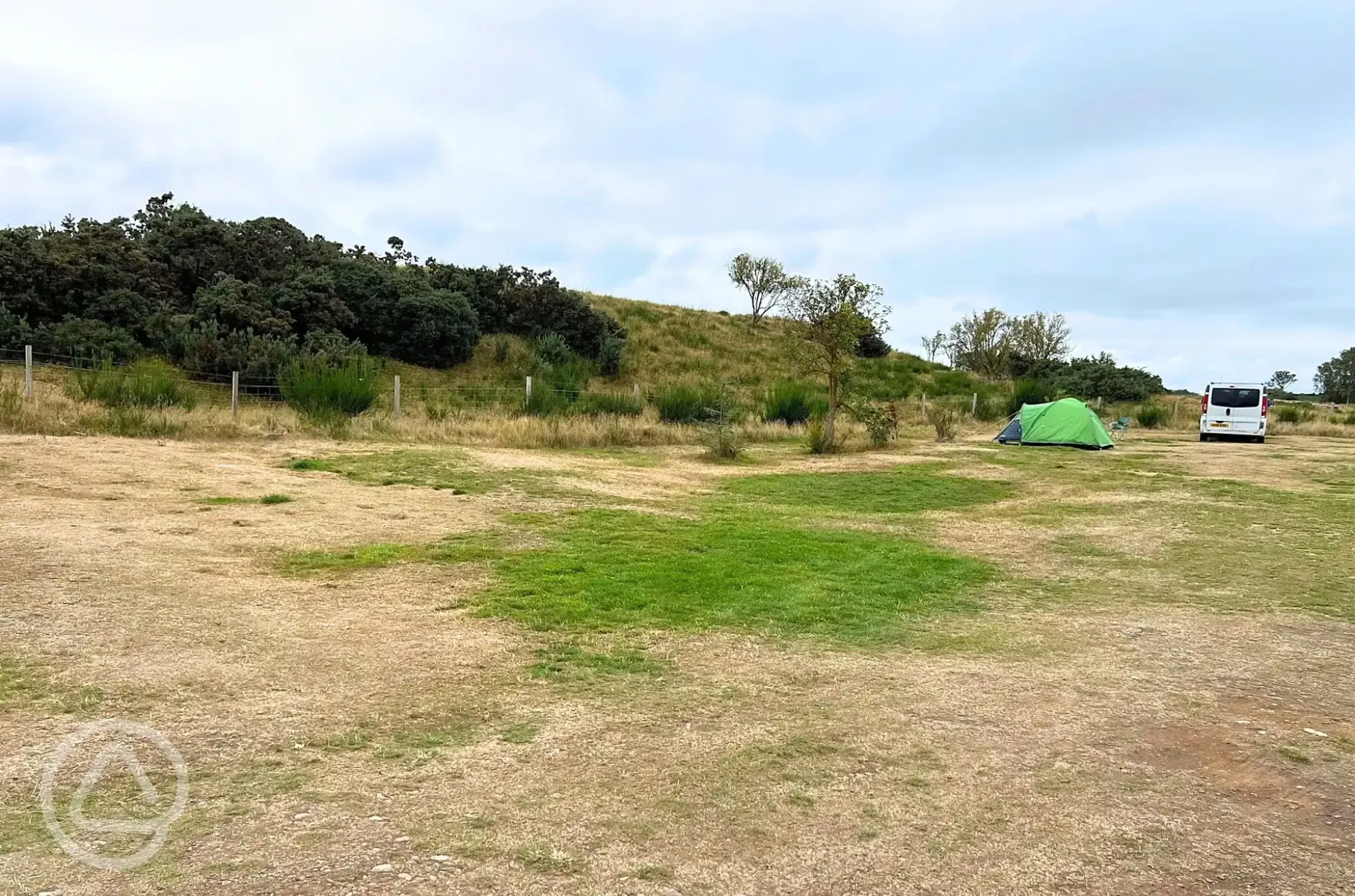 Non electric grass pitches at Barrow Campsite Nairn