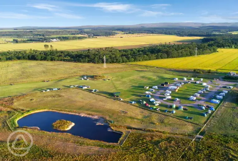 Aerial of the campsite