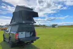 Roof tent on a non electric grass pitch at Barrow Campsite Nairn Roof tent on a non electric grass pitch at Barrow Campsite Nairn