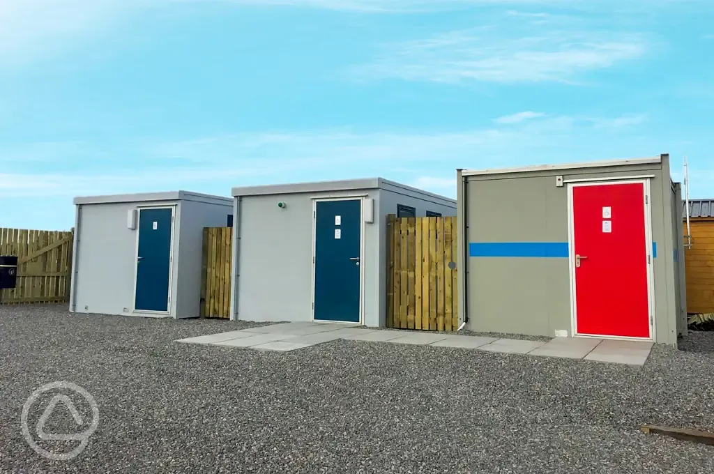 Toilet blocks at Barrow Campsite Nairn