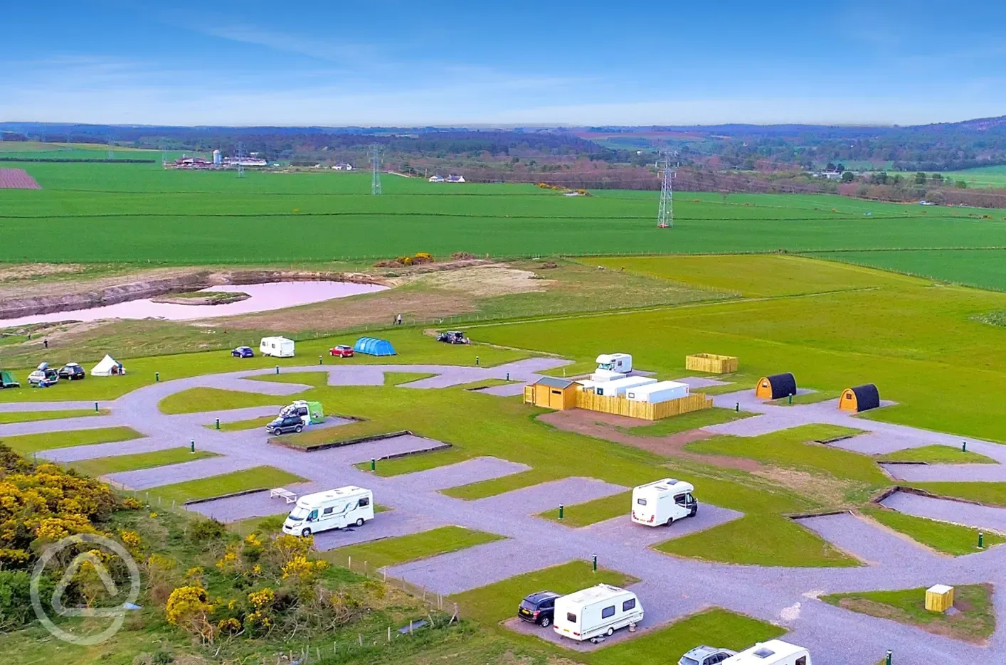 Aerial of the campsite