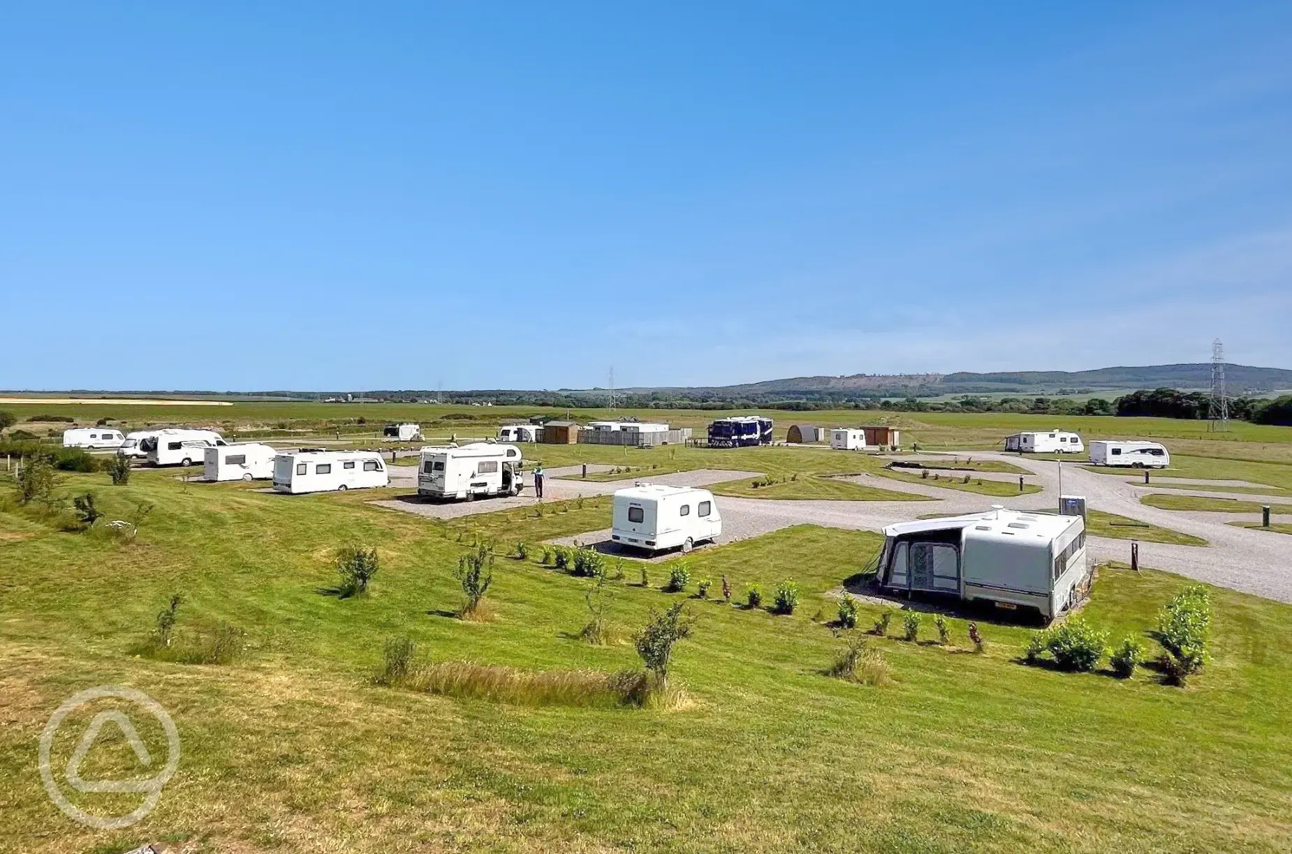 Electric hardstanding pitches for trailer tents and tourers