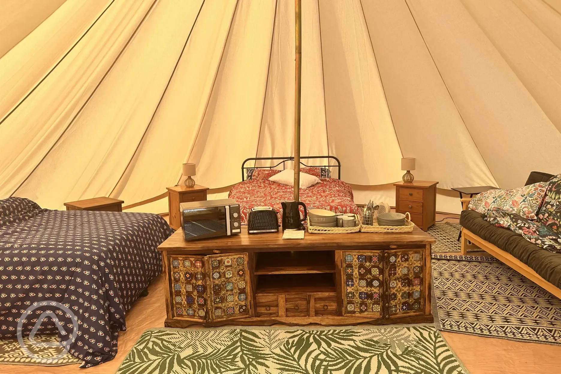 Bell tent interior