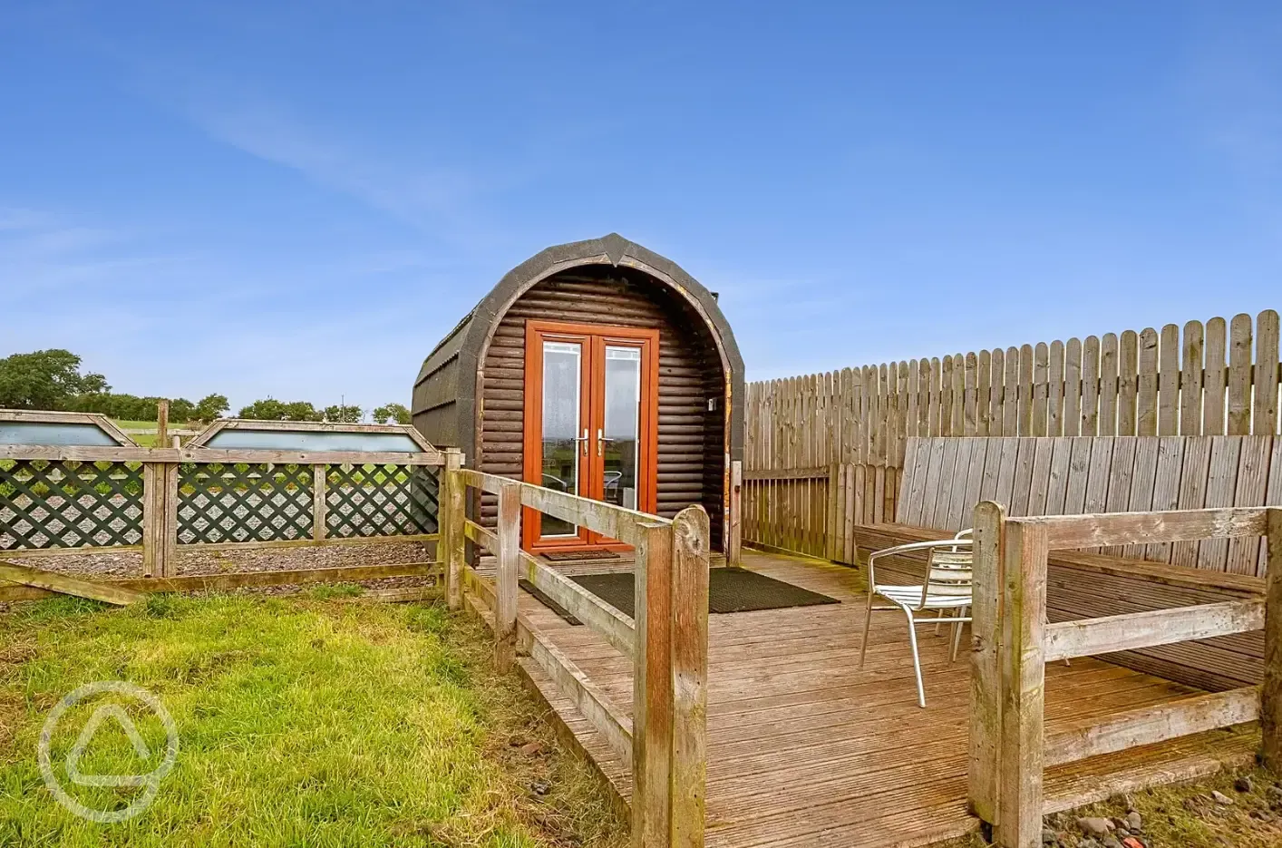 Camping pod and decking