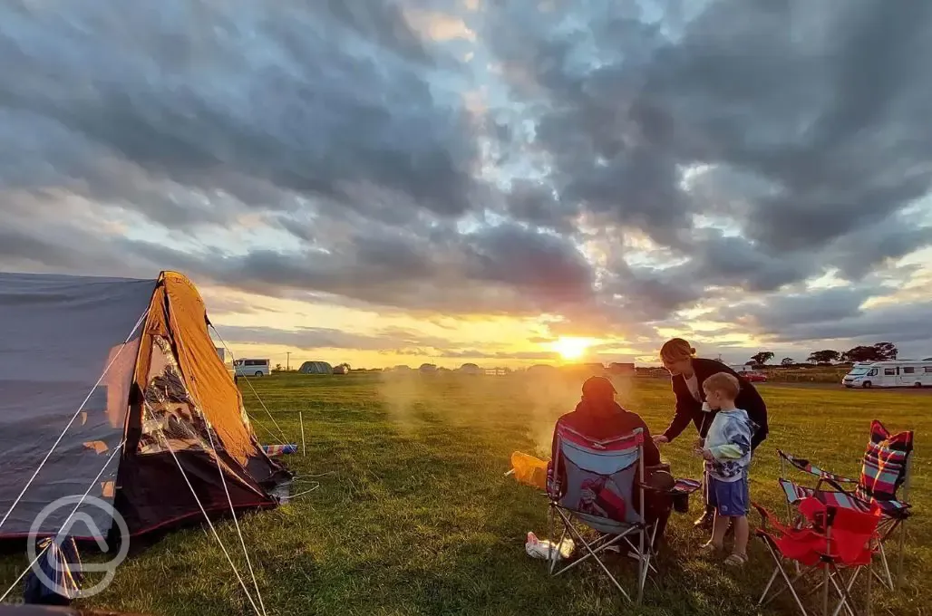 Camping at Sunset