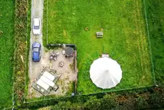 Fully serviced hardstanding all weather touring pitch with hot tub
