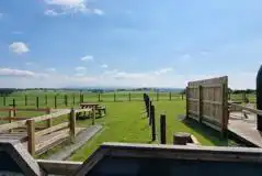 View from camping pod