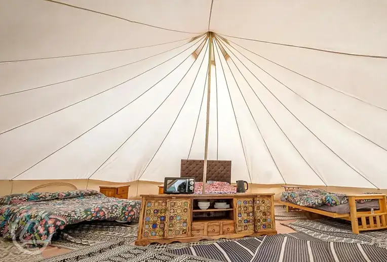 Bell tent interior