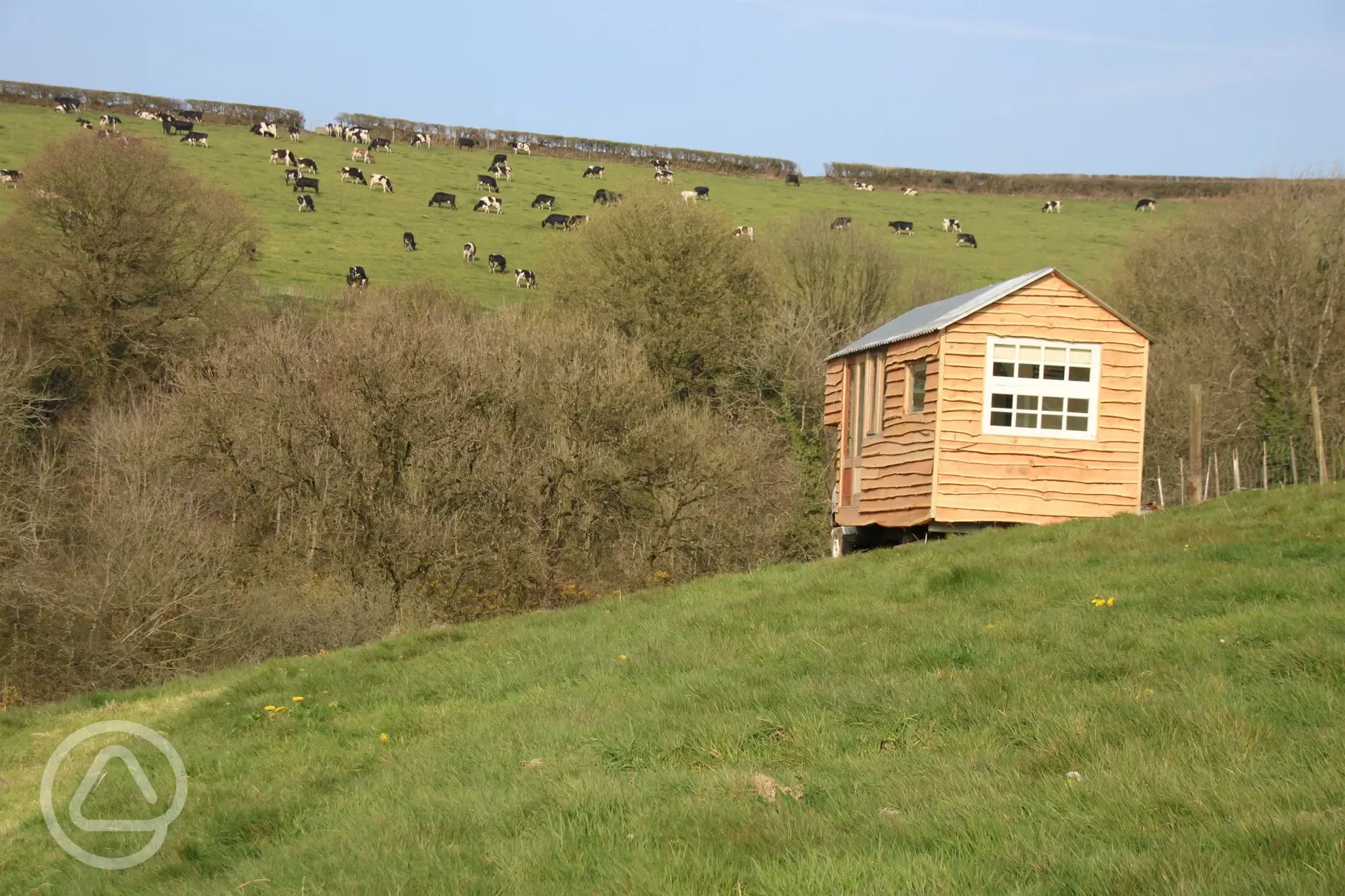 The Lodge is located at the top of our wildflower meadow