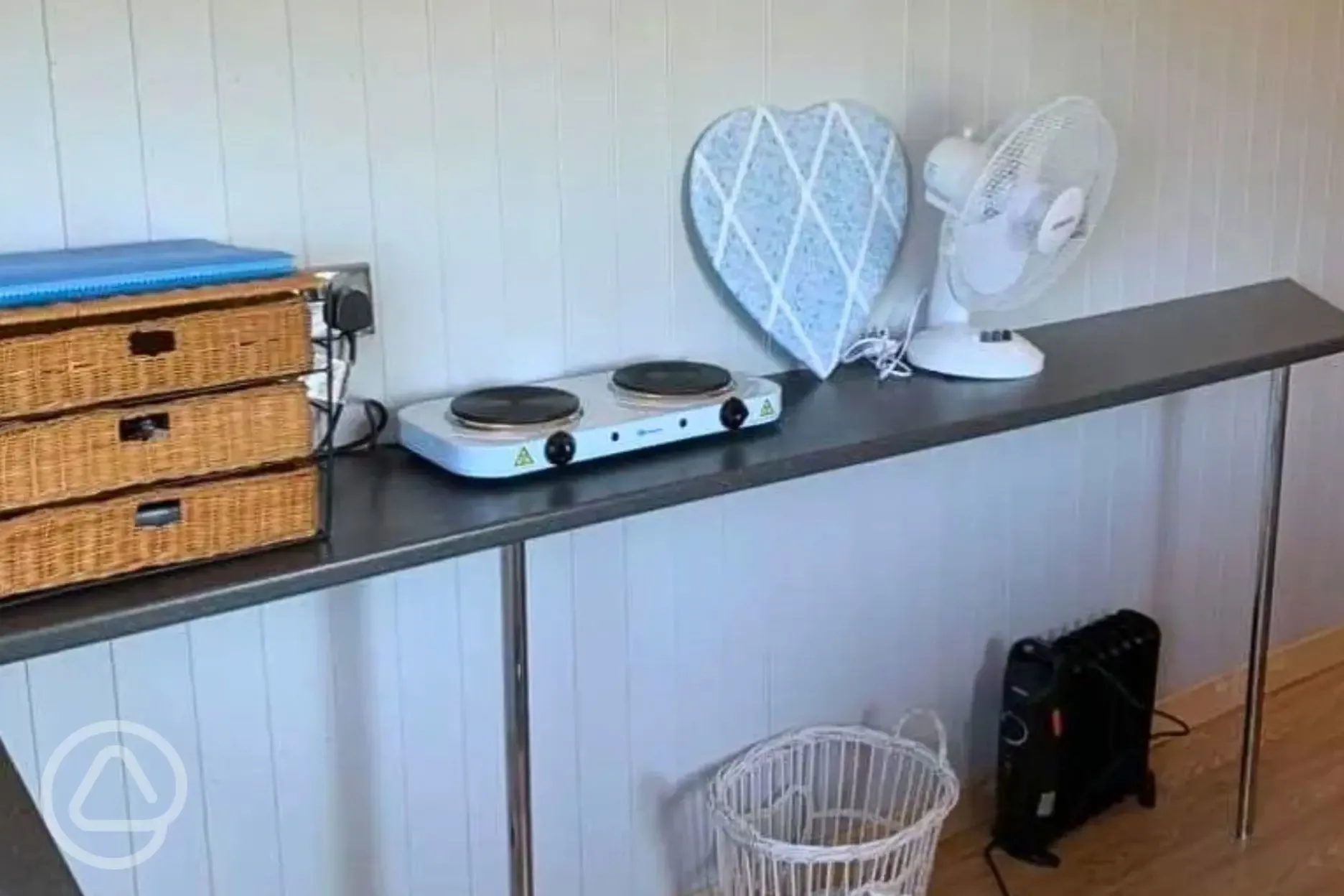 Shepherds hut kitchen