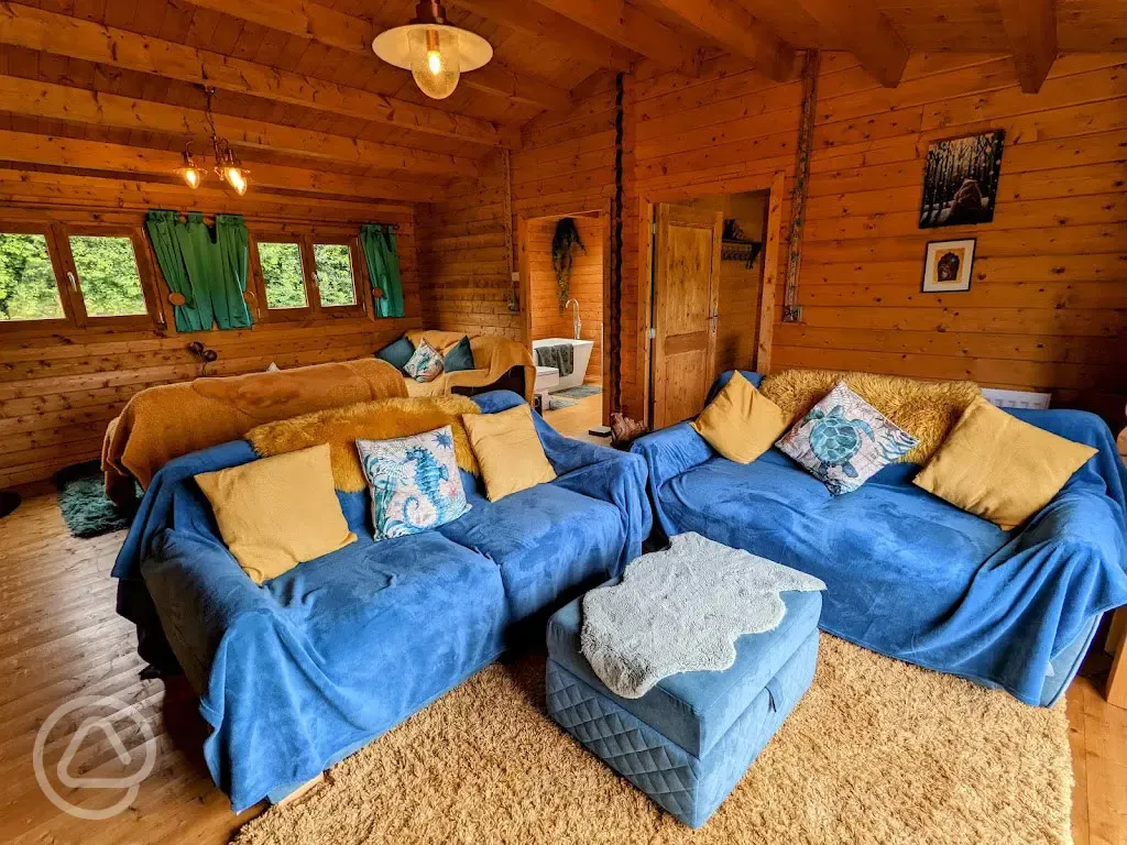 Inside larger cabin