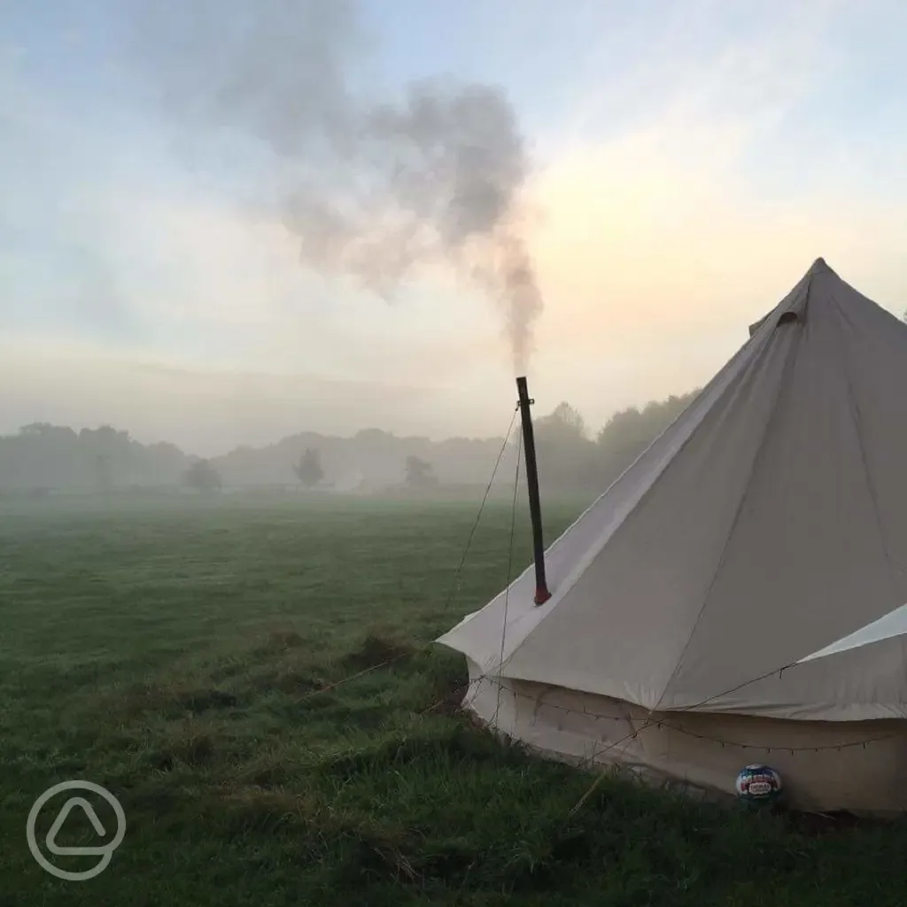 Bell tent in morning