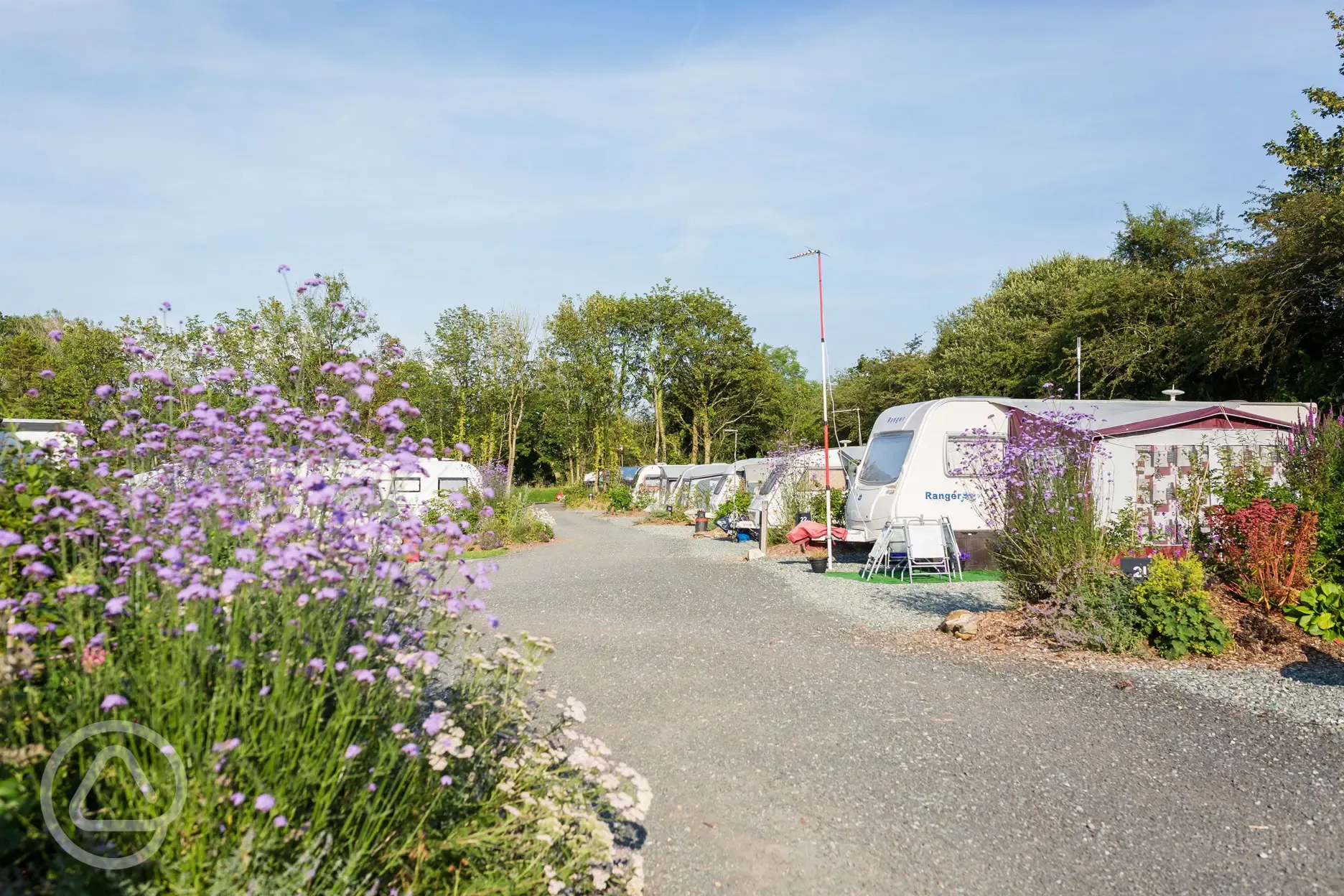 Caravan pitches at The Buttles