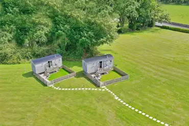 Aerial of the shepherd's huts