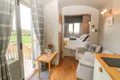 Shepherd's hut interior