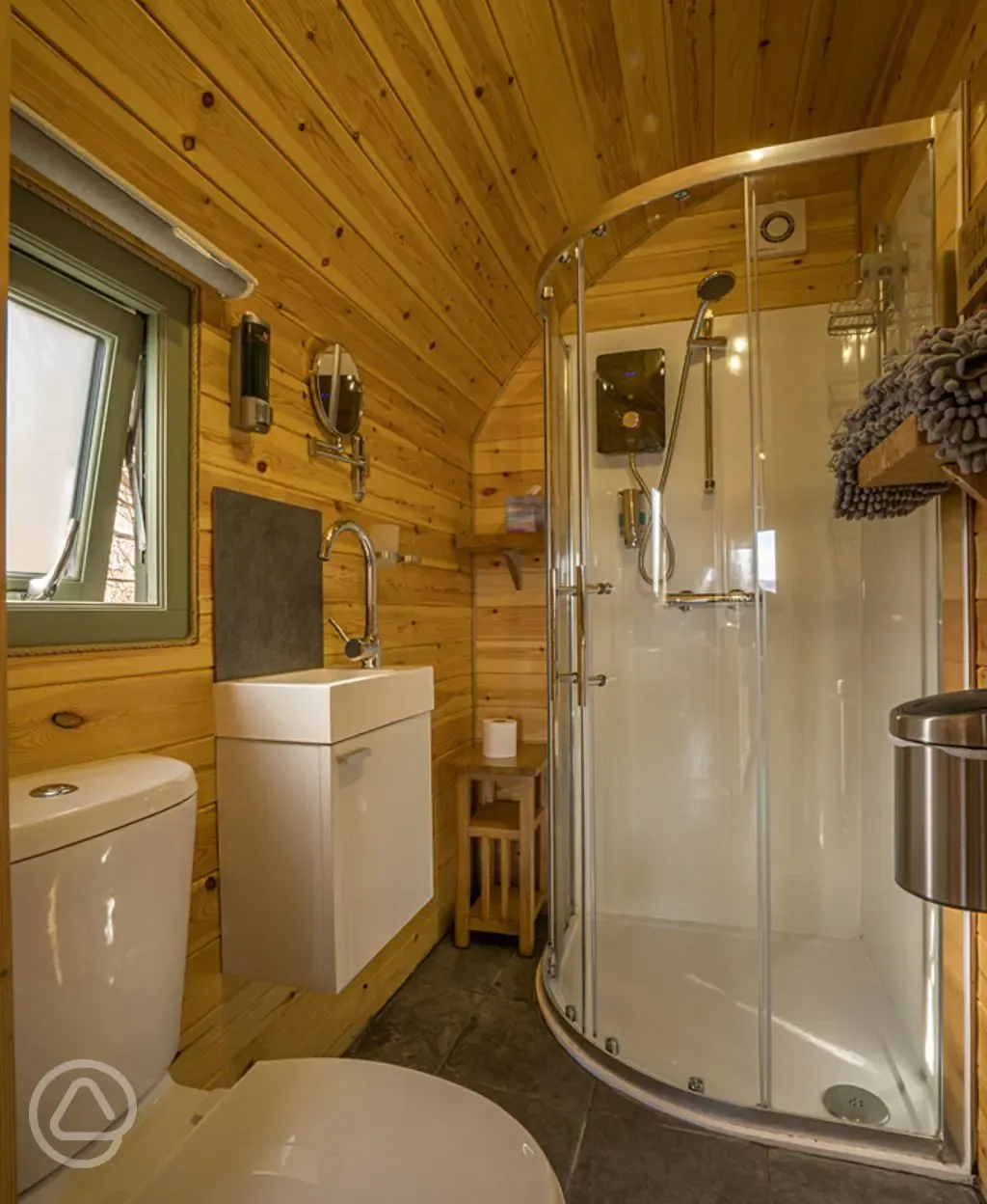 Ensuite bathroom with a hair dryer, towels, and robes provided Ensuite bathroom with a hair dryer, towels, and robes provided