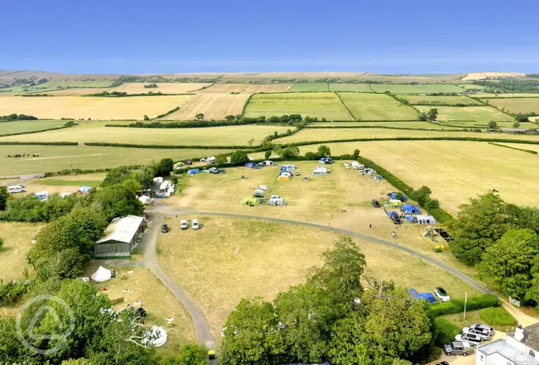 Aerial of the campsite